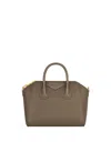 Givenchy Small Antigona Bag In Grained Leather In Brown