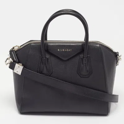 Pre-owned Givenchy Antigona Small Black Leather Satchel