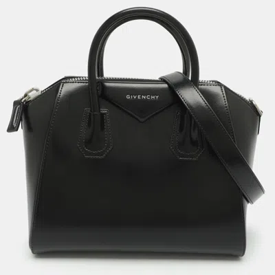 Pre-owned Givenchy Antigona Small Black Leather Satchel