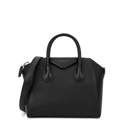 Givenchy Antigona Small Black Leather Top Handle Bag In Pattern