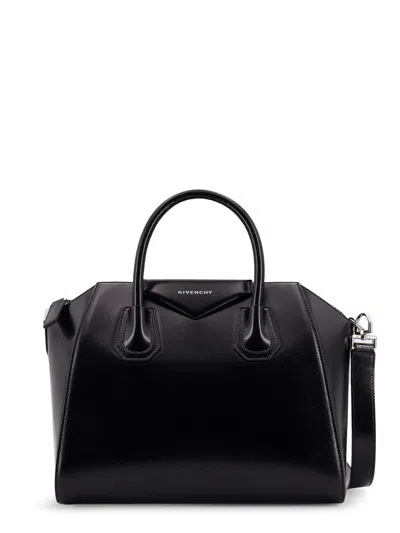 Givenchy Antigona Small Leather Shoulder Bag In Black