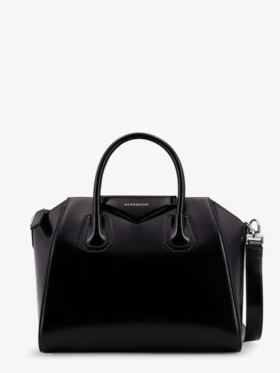 Givenchy Antigona Small Leather Shoulder Bag In Black