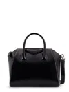 Givenchy Small Leather Shoulder Bag With Structured Silhouette In Black