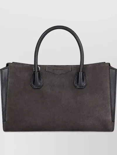Givenchy Antigona Small Leather Tote Bag In Gray