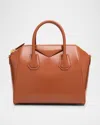 Givenchy Antigona Small Top-handle Bag In Box Leather In Brown