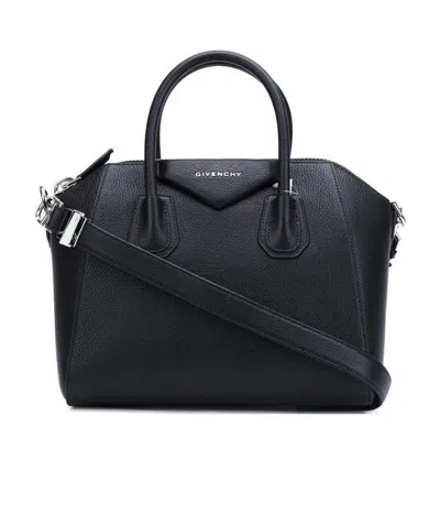 Givenchy Mini Antigona Bag In Box Leather In Black