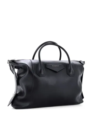 Pre-owned Givenchy Antigona Soft Bag Leather Medium Satchel In Black
