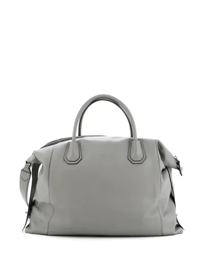 Pre-owned Givenchy Antigona Soft Bag Leather Xl Tote Bag In Gray