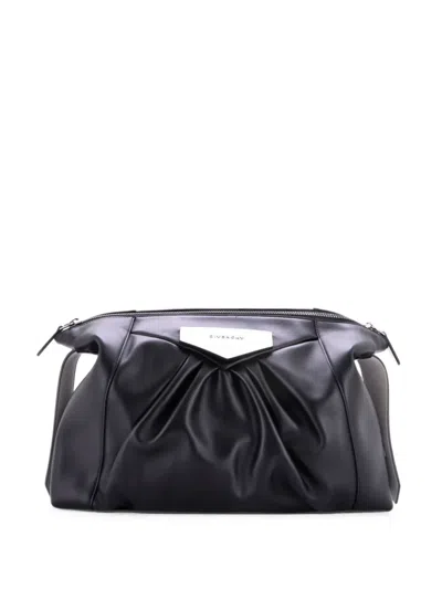 Pre-owned Givenchy Antigona Soft Leather Large Clutch Bag In Black