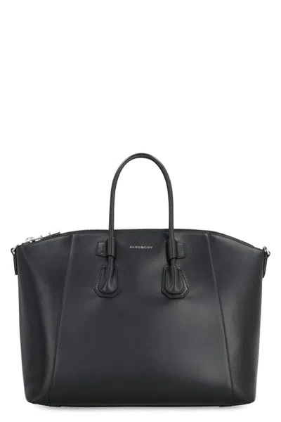 Givenchy Antigona Sport Leather Tote In Black