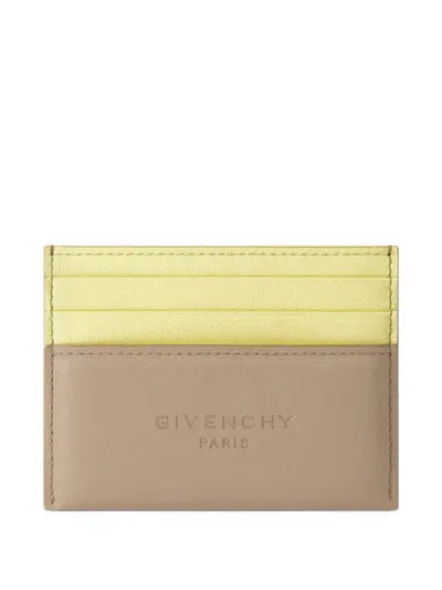 Givenchy Antigona Stamped Bicolor Card Holder In Leather In Blue