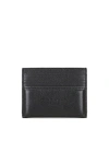 Givenchy Men Black Card Holder With Embossed Logo Lettering On Front And Rear In Leather Man In Black