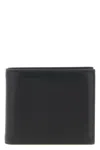 Givenchy Men Black Bi-fold Wallet With Embossed Logo Lettering On The Front In Grained Leather Man In Black