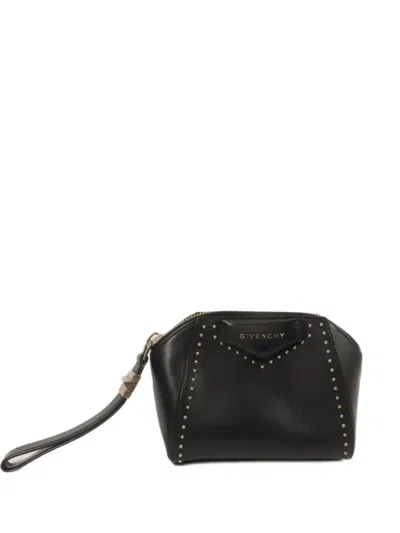 Pre-owned Givenchy Antigona Studded Clutch Bag In Black