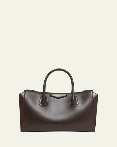 Givenchy Antigona Top-handle Bag In Leather In Chocolate