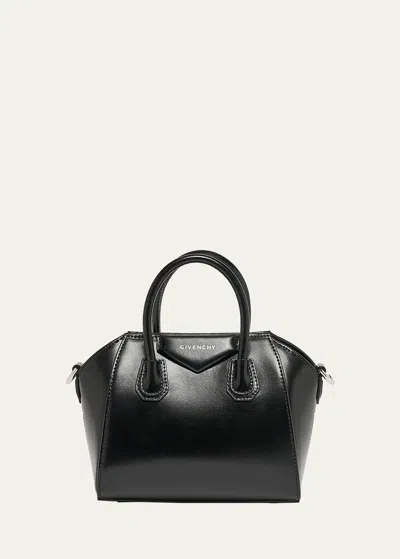 Givenchy Antigona Toy Crossbody Bag In Leather In 001 Black