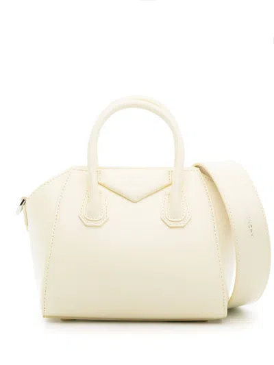 GIVENCHY PASTEL YELLOW SMOOTH LEATHER HANDBAG WITH SIGNATURE 4G MOTIF FOR WOMEN