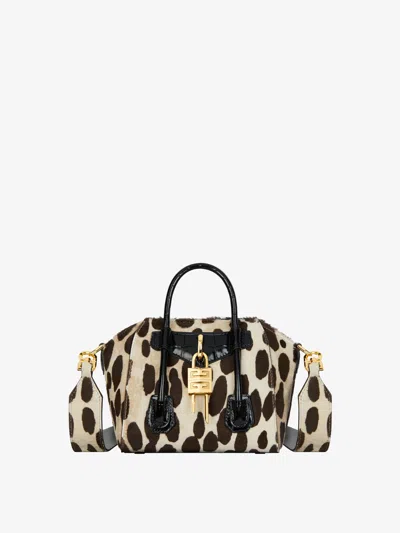 Givenchy Antigona Toy Lock Bag In Leopard Print Pony Leather In Multicolor