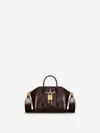 Givenchy Antigona Toy Lock Bag In Box Leather In Removable Leather Shoulder Strap With  Signature On The Top