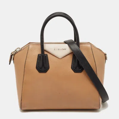 Pre-owned Givenchy Antigona Tricolor Small Leather Bag In Multi