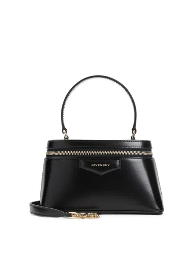Givenchy Vanity Antigona Leather Handbag With Lettering Logo On The Front In Black