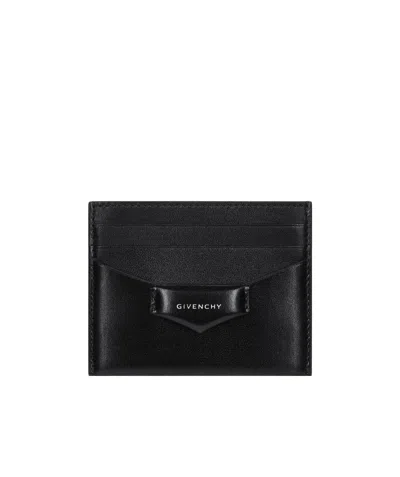 Givenchy Antingona Logo-plaque Card Holder In Black