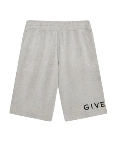 Givenchy Archetype Bermuda Shorts In Felpa In Gray
