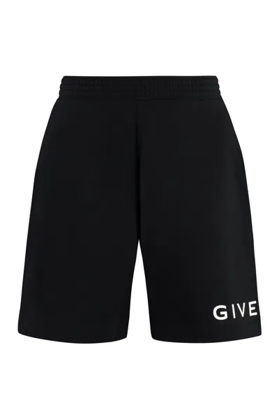 Givenchy Archetype Bermuda Shorts In Fleece In Black