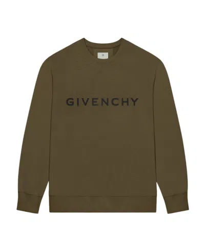 Givenchy Sweatshirt Slim  Archetype En Molleton In Green