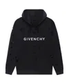 Givenchy Archetype Distressed-finish Hoodie In Black