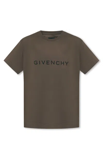 Givenchy Archetype Oversized T-shirt In Khaki