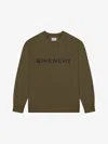 Givenchy Sweatshirt Slim  Archetype En Molleton In Khaki