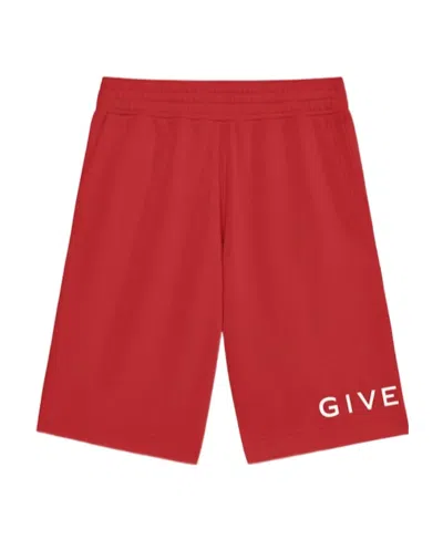 Givenchy Archetype Square Shorts In Red