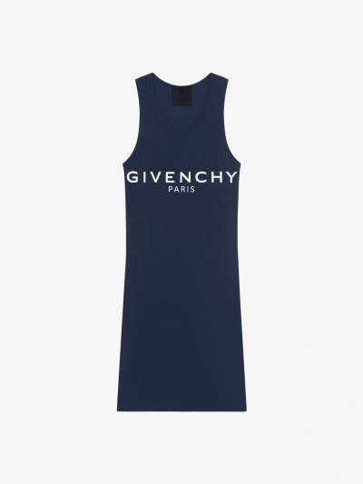 Givenchy Archetype Tank Dress In Jersey In Dark Navy