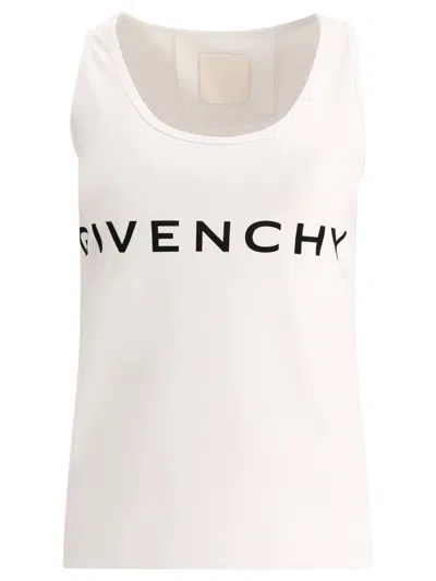 Givenchy Logo Cotton Tank Top In White