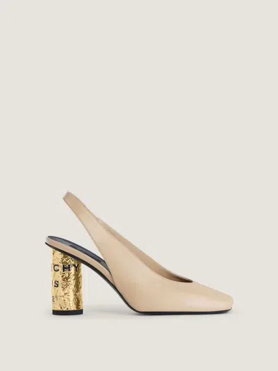 Givenchy Architectural Metallic Heel Slingback Heel In Neutral