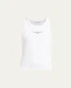 Givenchy Slim Tank Top With Logo Print In White