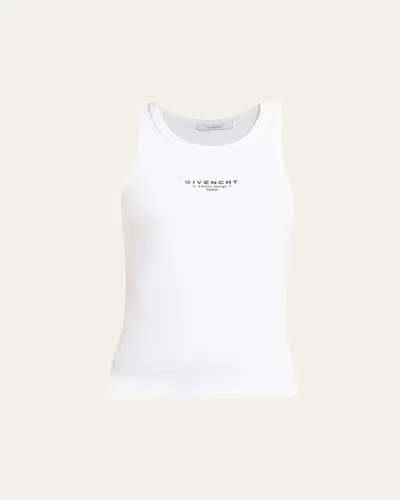 Givenchy Archive Logo Stamp Print Tank Top In White