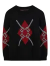 Givenchy Argyle Check-patterned Jumper In Black