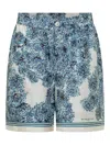 Givenchy Artistic Mini Shorts In Blue