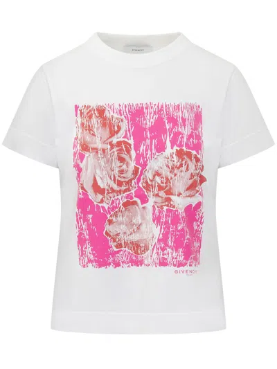 Givenchy Artistic T-shirt In White Pink