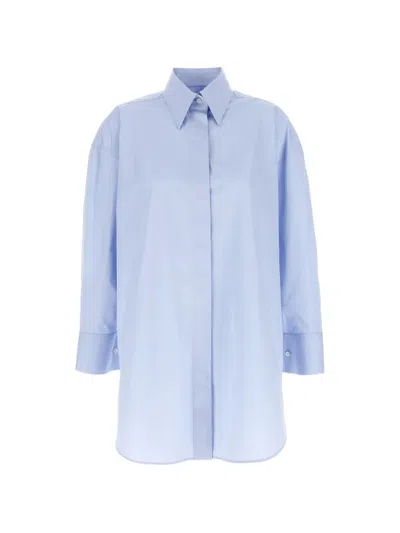 Givenchy Asymmetric Shirt Shirt And Blouse Light Blue