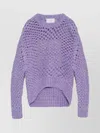 Givenchy Asymmetric Chunky Knit High-low Crewneck