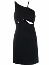 Givenchy Black Asymmetric Cocktail Dress In Black