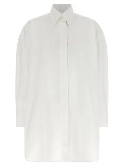 Givenchy Asymmetric Cotton Poplin Shirt In White