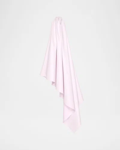 Givenchy Asymmetric Draped Leather Halter Midi Dress In Multi