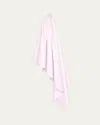 Givenchy Asymmetric Draped Leather Halter Midi Dress In Pink