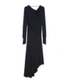 Givenchy Asymmetric Draped Midi Dress In Black