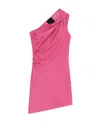 Givenchy Asymmetric Draped Mini Dress In Pink
