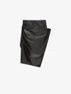 Givenchy Asymmetric Draped Skirt In Leather